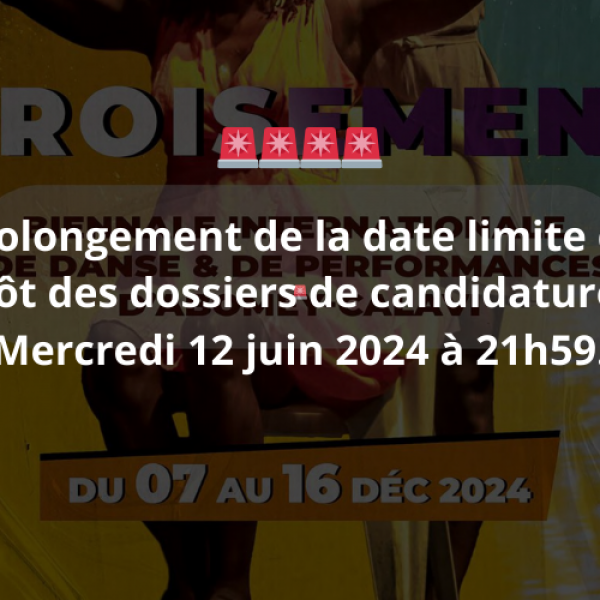 Communiqué Prolongement de la date limite du dépôt des dossiers de candidature au Mercredi 12 juin 2024 à 21h59.